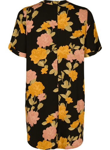 Blomstrete tunika i viskose, Scarab Flower, Packshot image number 1