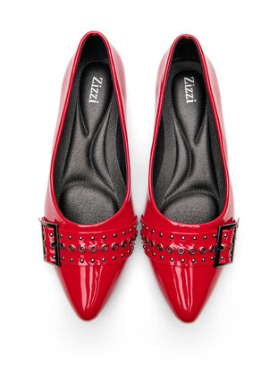 Zizzi Wide fit - Ballerina med stropp og studs, Adrenaline Rush, Packshot image number 2