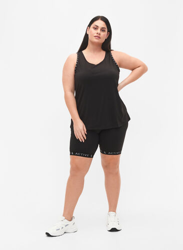 Tettsittende treningsshorts, Black, Model image number 2