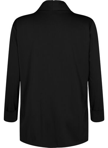 Åpen blazer med 3/4-ermer, Black, Packshot image number 1