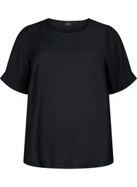 Bluse med halvlange ermer i viskose