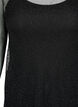 Langermet kjole i netting, Black w. Silver, Packshot image number 2