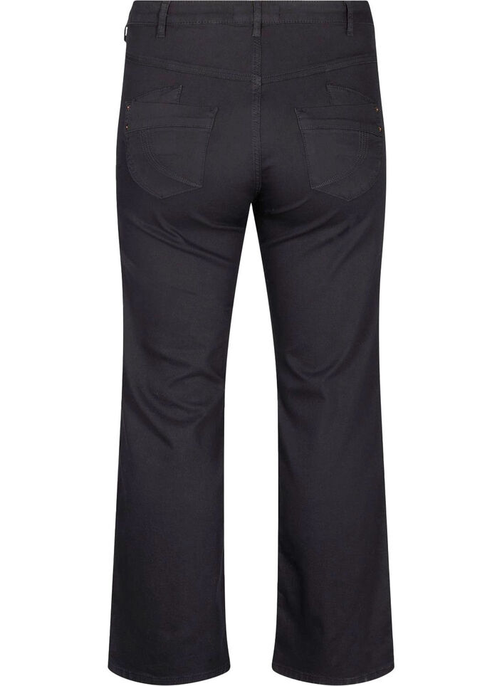 Regular fit Gemma jeans med høyt liv, Svart, Packshot image number 1