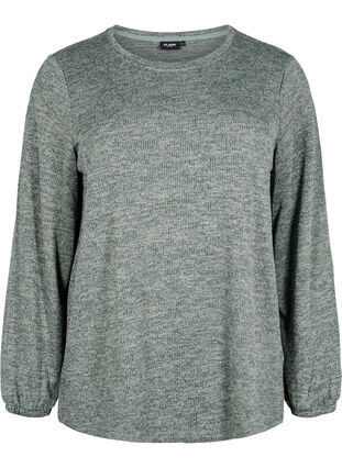 Zizzi FLASH - Jerseybluse med lange ermer, Grønn, Packshot image number 0