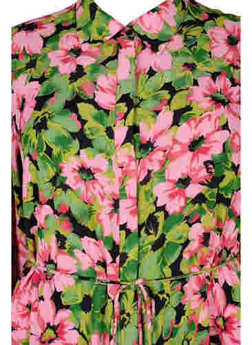 Skjorte i viskose med blomstermønster, Pink G. Flower AOP, Packshot image number 2