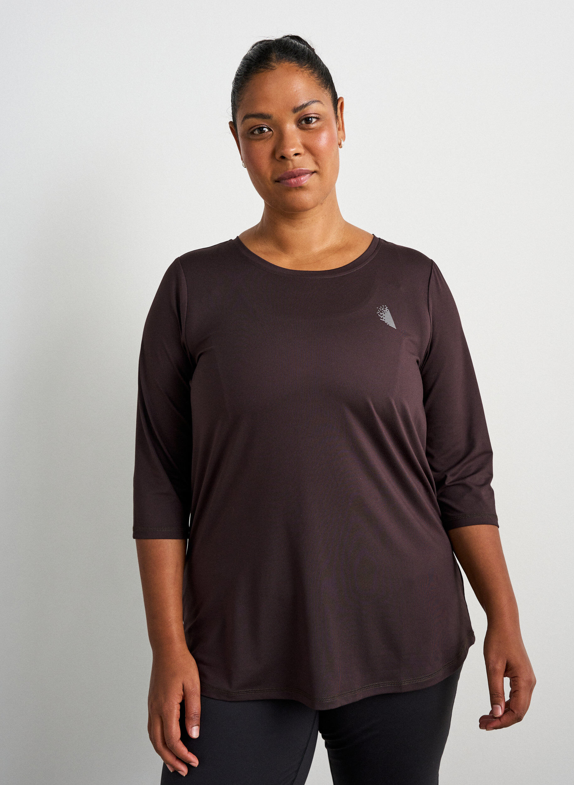 Treningsgenser med 3/4-ermer, Brown, Model