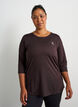 Treningsgenser med 3/4-ermer, Brown, Model image number 0