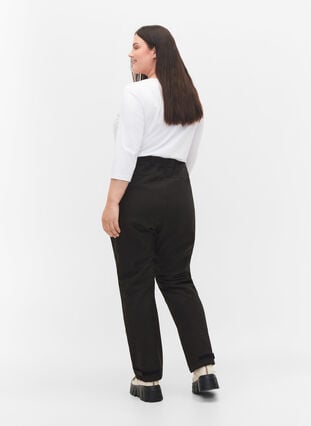 Zizzi Softshellbukser med borrelås, Svart, Model image number 2