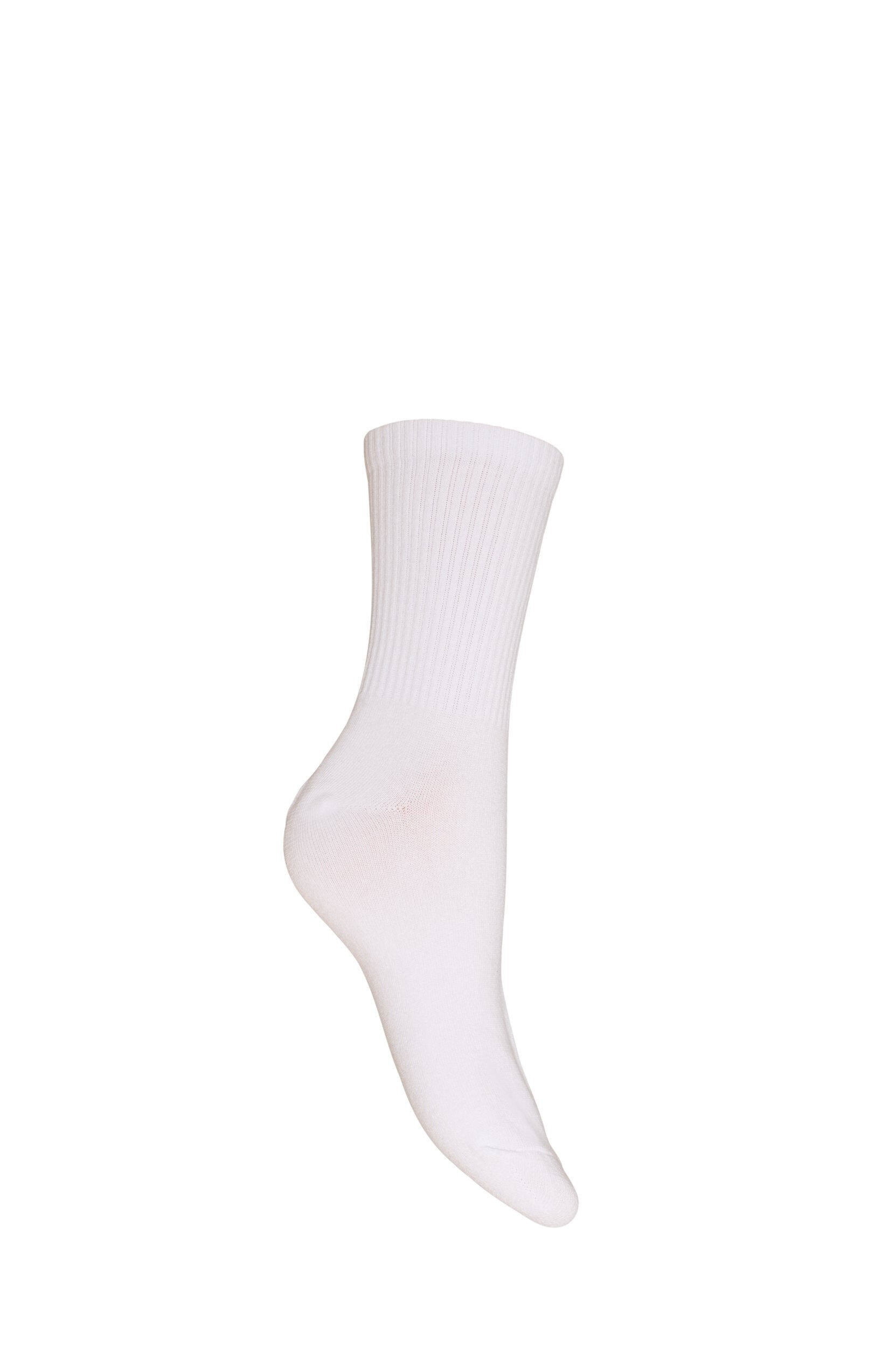 ZizziBomullssokker med m&oslash;nster, Hvit, Packshot image number 1
