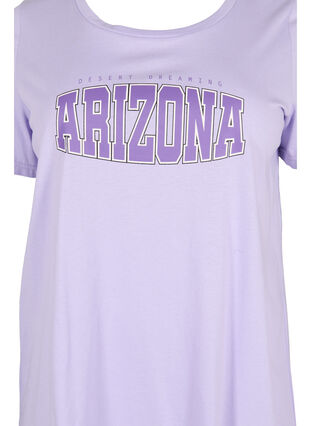T-skjorte i bomull med mønsterdetalj, Lavender ARIZONA, Packshot image number 2