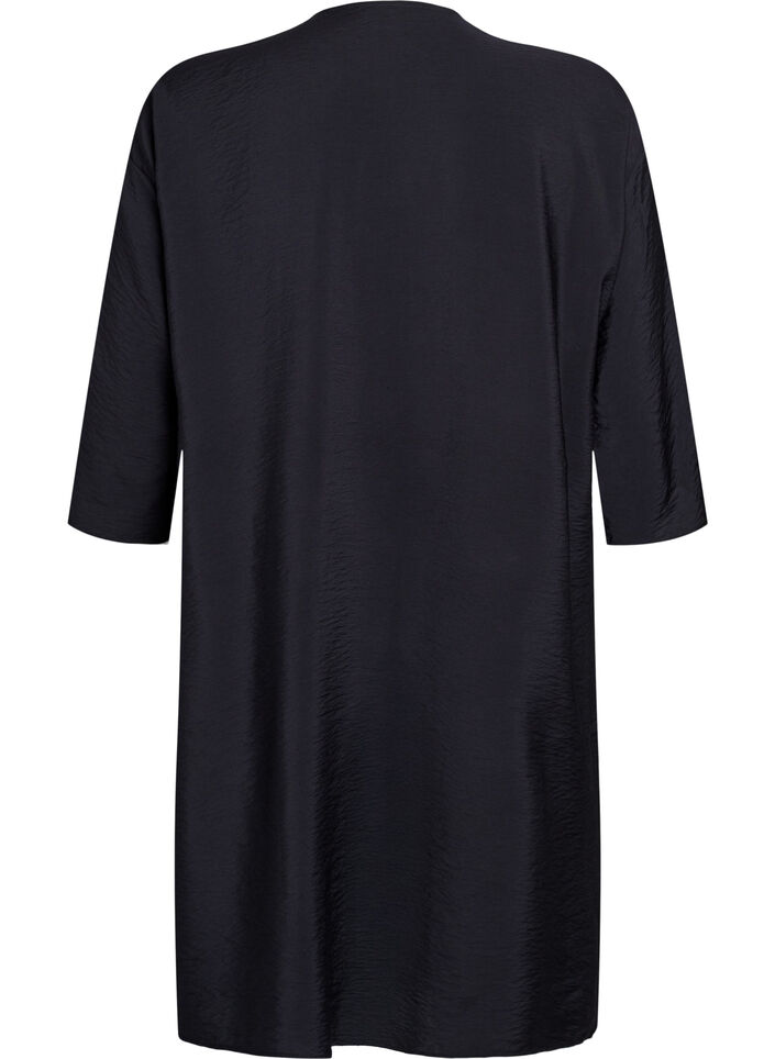 Kimono i viskose med 3/4 ermer, Svart, Packshot image number 1