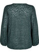 Langermet bluse med glitter og mønster, Grønn, Packshot image number 1