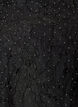 Jacquard bluse med glitrende detaljer og puffede ermer, Svart, Packshot image number 2