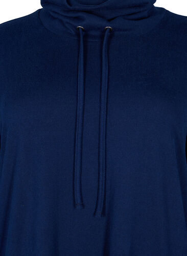 Jerseykjole med høy hals og lommer, Dress Blues Mel., Packshot image number 2