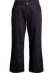 Jeans med vide ben og høy midje, Svart, Packshot image number 0