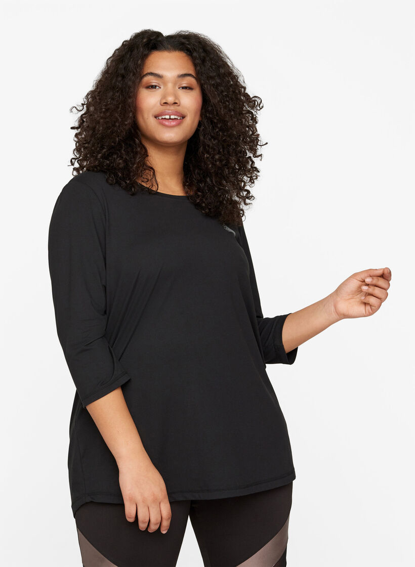 Treningsgenser med 3/4-ermer, Black, Model