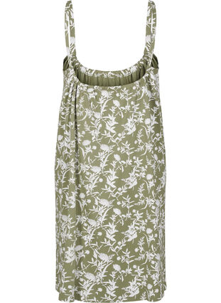 Zizzi Midi strap dress in organic cotton, Grønn, Packshot image number 1