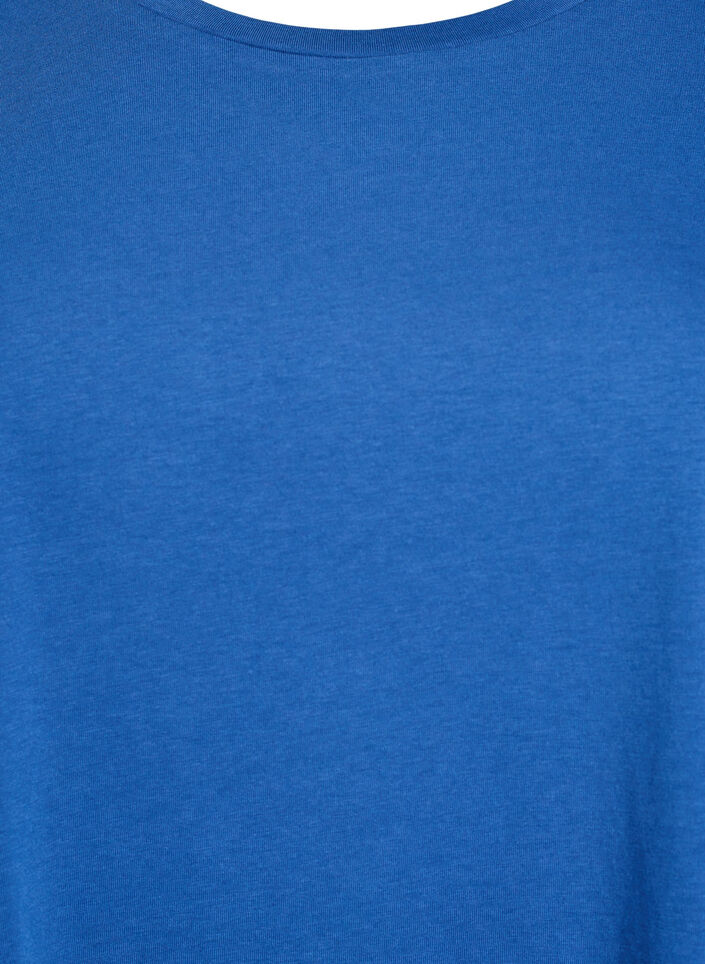 Kortermet T-skjorte i bomullsblanding, Bl&aring;, Packshot image number 2