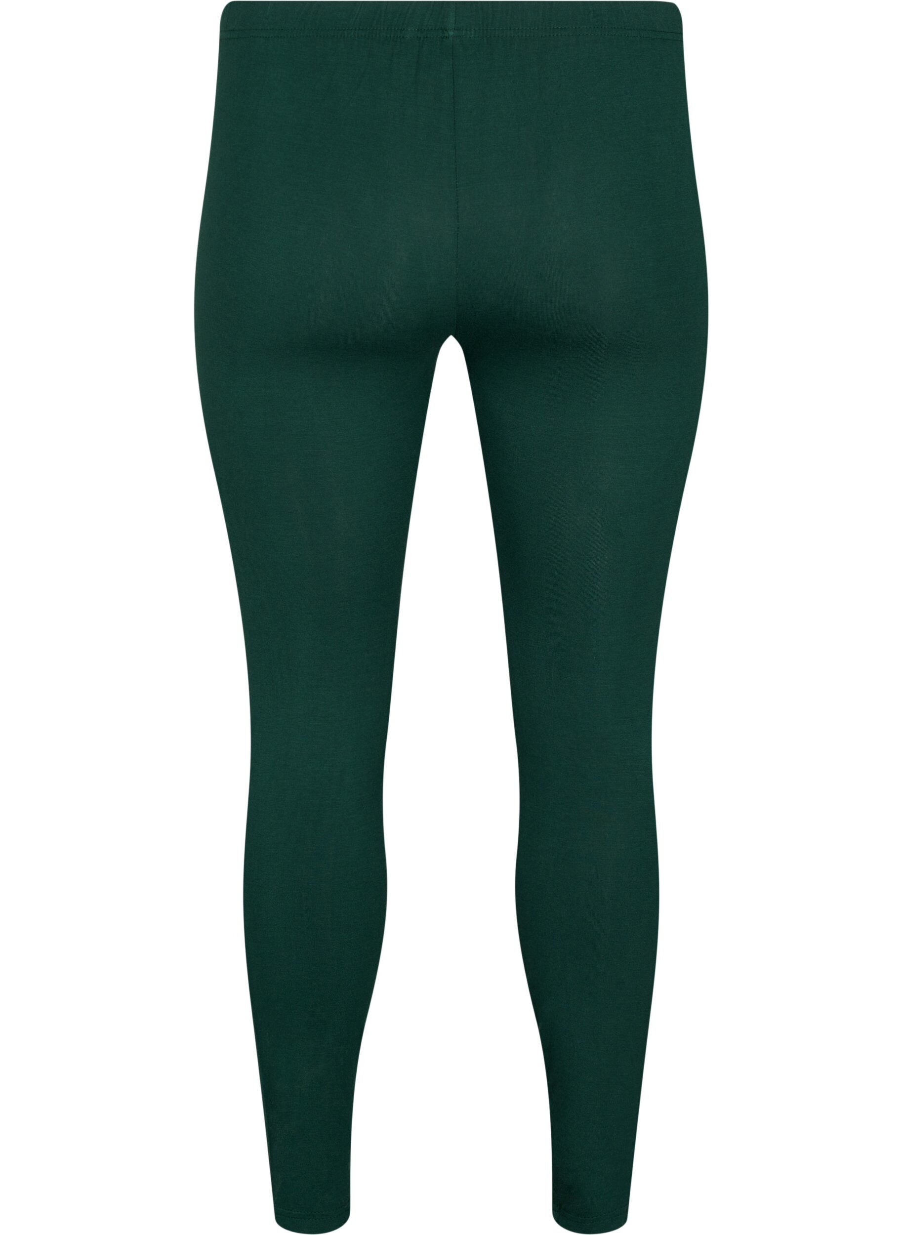 ZizziBasis leggings i viskose, Gr&oslash;nn, Packshot image number 1