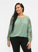 Bluse med lange ermer og heklede detaljer, Green Bay, Model image number 0
