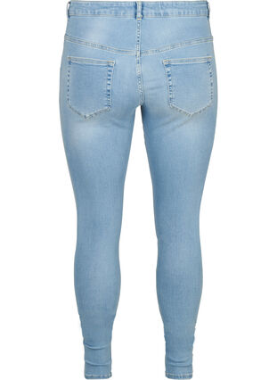 Super slim Amy jeans med høyt liv, Light blue denim, Packshot image number 1