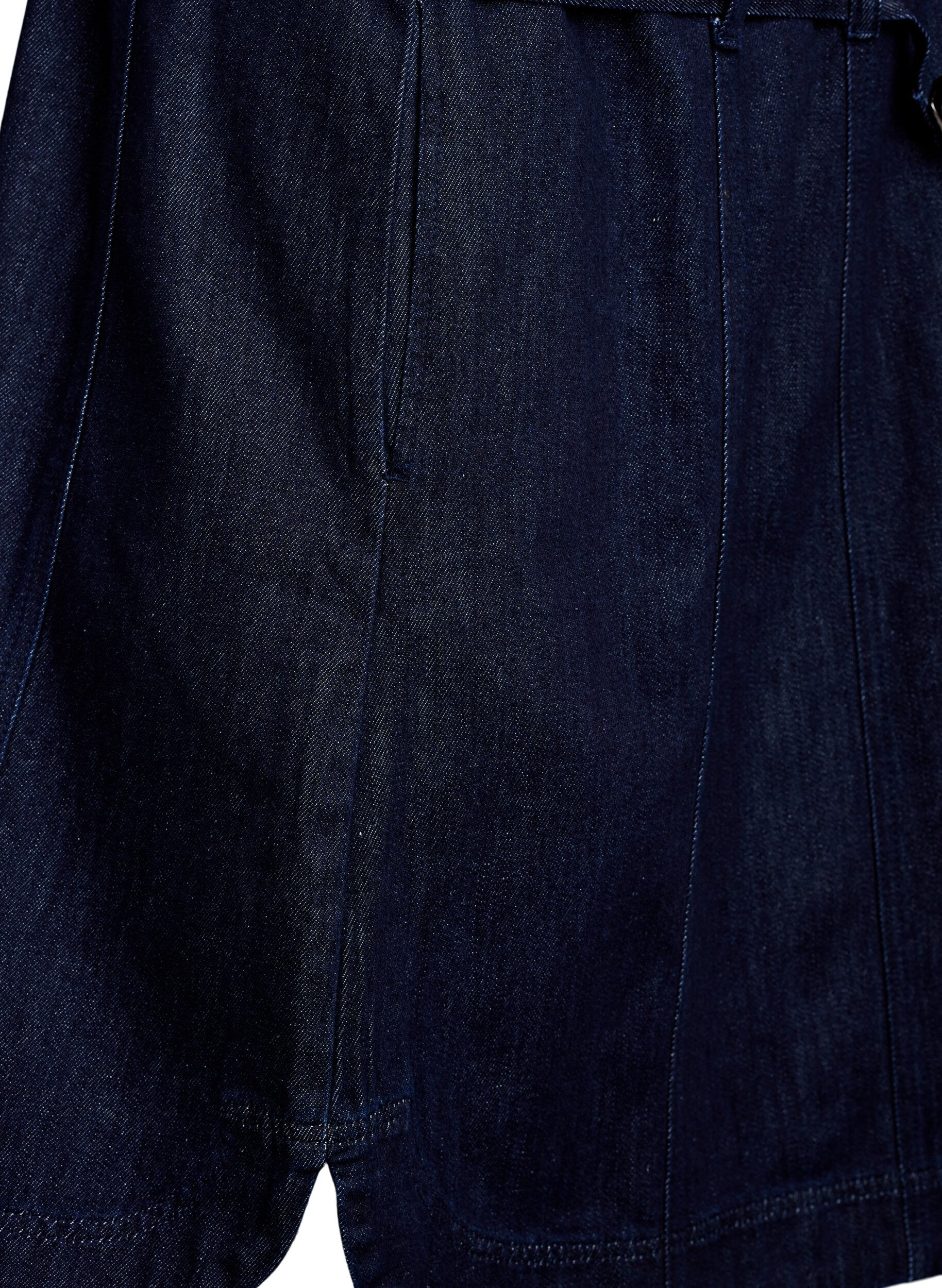 ZizziDenimkjole med belte og 3/4-ermer, Bl&aring;, Packshot image number 4