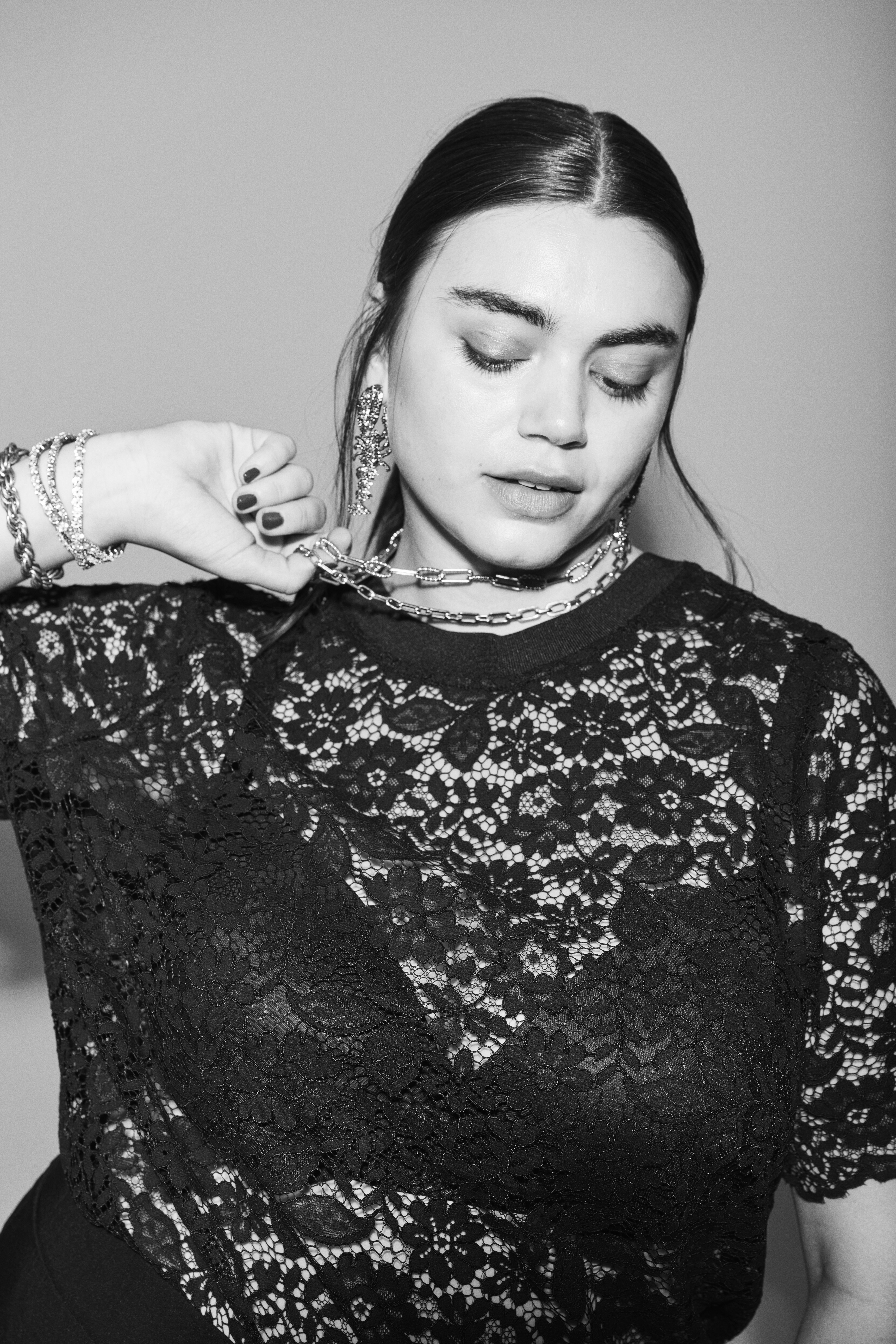 Zizzi Se med blonderbluser, , Model