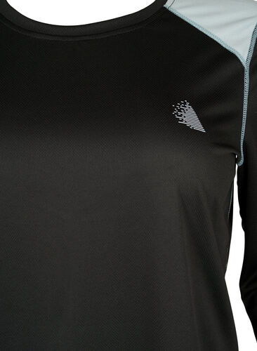 Color block skiundertrøye, Black w. Gray Mist, Packshot image number 2
