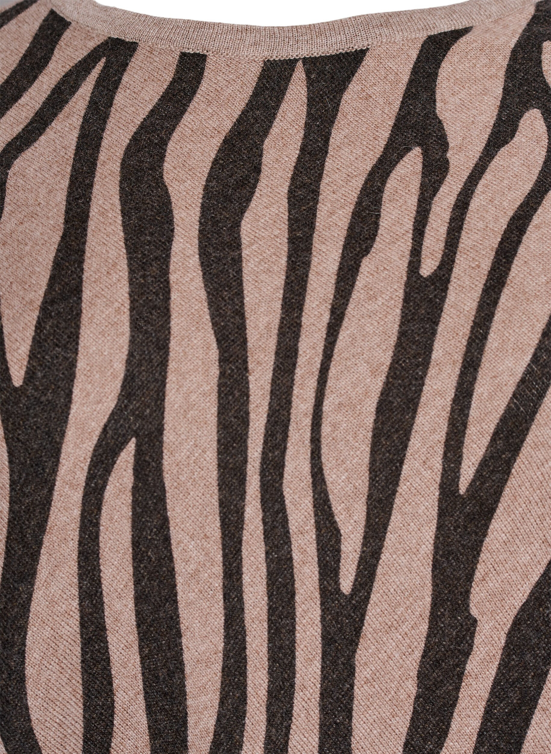 Zizzi Finstrikket poncho, Svart, Packshot image number 2