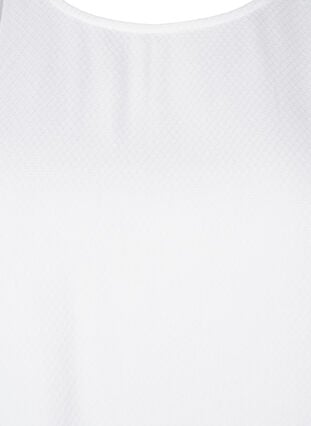 Zizzi Viskosebluse med 1/2-ermer, Bright White, Packshot image number 2
