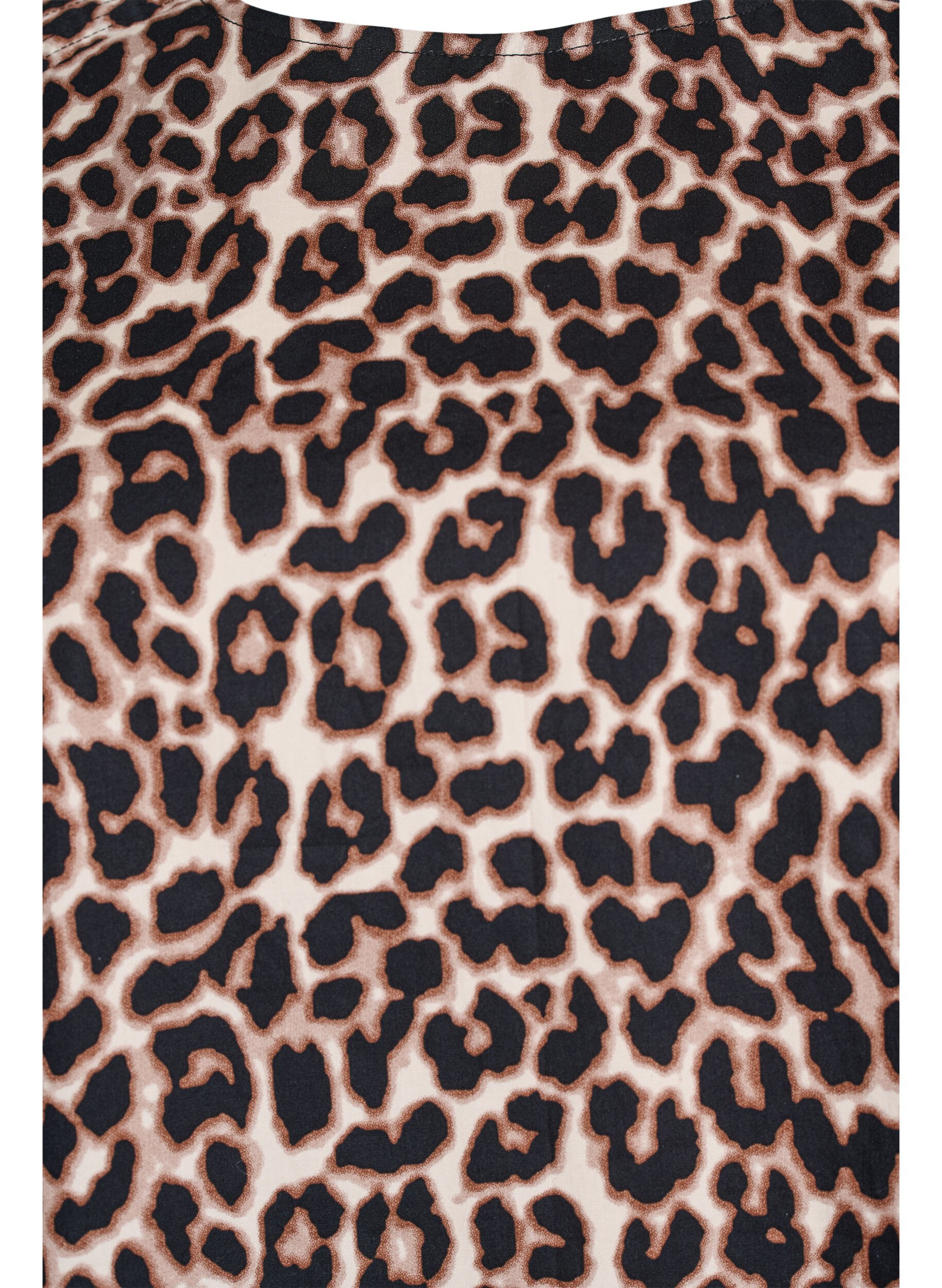 Zizzi Bluse med stikningsdetaljer og 3/4-ermer, Brun, Packshot image number 2