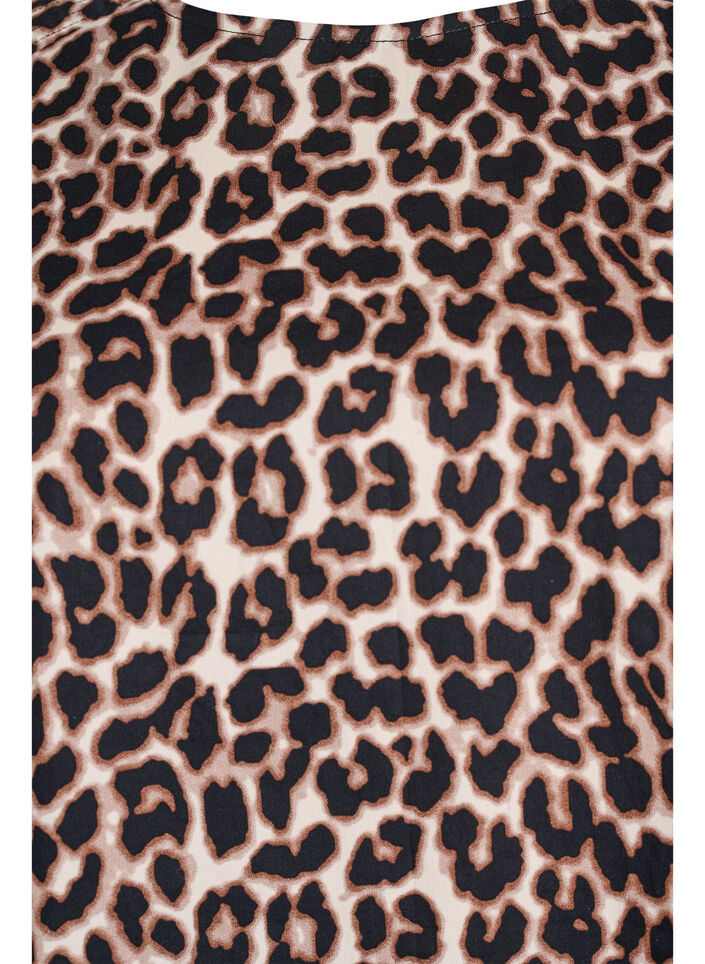 Bluse med stikningsdetaljer og 3/4-ermer, Brun, Packshot image number 2