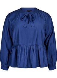 Bluse med sløyfe og lange ermer, Naval Academy