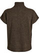 Strikket vest med h&oslash;y hals, Brun, Packshot image number 1