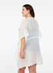 Strandponcho med knytebelte, Hvit, Model image number 2
