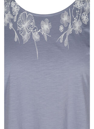 T-skjorte i bomull med mønster øverst, Silver Bullet FLOWER, Packshot image number 2