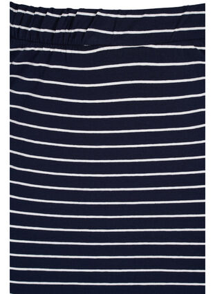 Langt bomullsskjørt med splitt, Blue Stripe, Packshot image number 2
