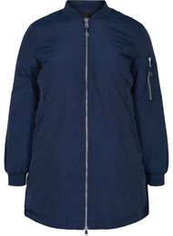 Lang bomberjakke med lommer, Navy Blazer