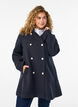 A-line k&aring;pe med gullknapper, Bl&aring;, Model image number 0