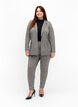 Rutete blazer med knappelukking, Beige Brown Check, Model image number 2