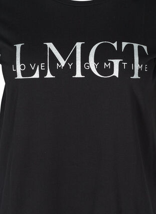 T-skjorte til trening med print, Black LMGT, Packshot image number 2