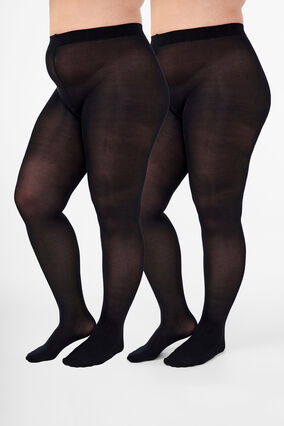 Strømpebukser i 60 denier, 2 stk., Black, Model image number 0
