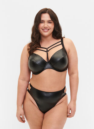 Coated g-streng med string, Black, Model image number 0