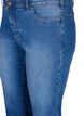 Emily knebukser i denim med smal passform, Blue Denim, Packshot image number 2