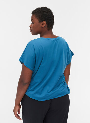 Ensfarget T-skjorte til trening, Midnight, Model image number 1