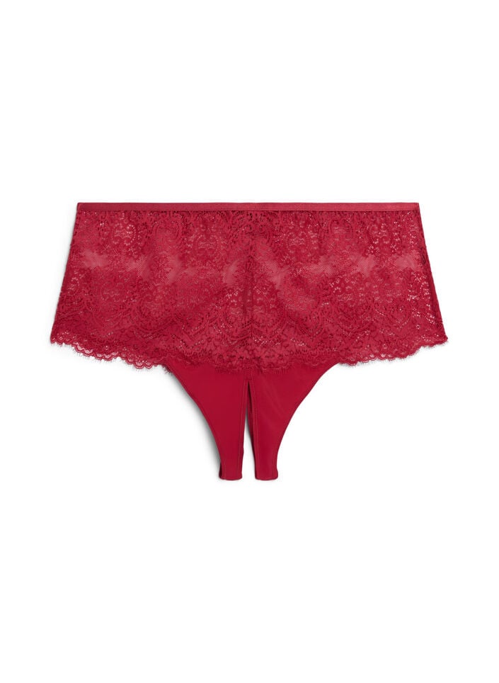 Blondehipster-string med åpning i bunnen, Rød Blondehipster-string med åpning i bunnen, Rød, Packshot
