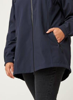 Zizzi Softshelljakke, Night Sky, Model image number 4