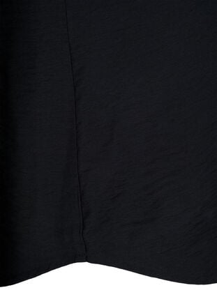 Kortermet bluse i viskose, Black, Packshot image number 3