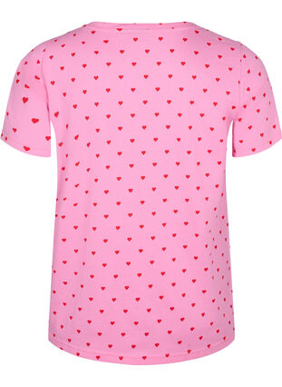 T-skjorte i bomull med mønster, Rosebloom AOP, Packshot image number 1