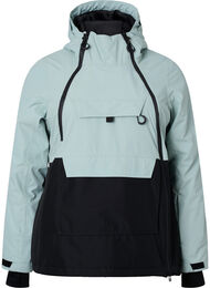 Skianorakk med hette, Gray mist w. Black